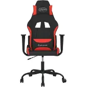 vidaXL Gaming-Stuhl mit Massagefunktion Schwarz und Rot Stoff
