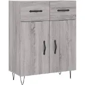 vidaXL Highboard Grau Sonoma 69,5x34x180 cm Holzwerkstoff