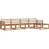 vidaXL Outdoor-Sofagarnitur 5 pcs Natur Massivholz Akazie