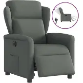 vidaXL Relaxsessel Elektrisch Dunkelgrau Stoff