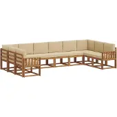 vidaXL Outdoor-Sofagarnitur 10 stk. Natur und Beige