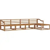 vidaXL Outdoor-Sofagarnitur 5 stk. Natur Massivholz Akazie