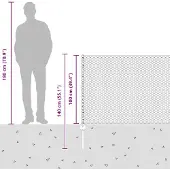 vidaXL Sechseckzaun mit Pfosten 25 x 1 m PVC-beschichteter Stahl Grün