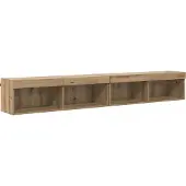 vidaXL TV-Schrankset 2 pcs Artisan-Eiche Holzwerkstoff