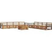 vidaXL Outdoor-Sofagarnitur 9 Stk. Natur Massivholz Akazie