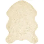 vidaXL Kunstschaffell Teppich Tafalla Creme 80 x 120 cm Polyester