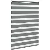 vidaXL Doppelrollo Dunkelgrau 115x100 cm Stoffbreite 110,9 cm Polyester