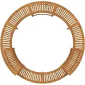 vidaXL Whirlpool-Umrandung Braun Ø255 x 55,5 cm Massivholz Akazie