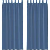 vidaXL Voile Vorhänge mit Stangentaschen 2 Stk. Königsblau