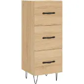 vidaXL Highboard Sonoma-Eiche 34,5x34x180 cm Holzwerkstoff