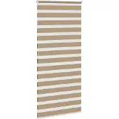 vidaXL Doppelrollo Sandbraun 115x200 cm Stoffbreite 110,9 cm Polyester
