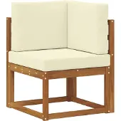 vidaXL Outdoor-Sofagarnitur 7 stk. Natur und Creme