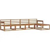 vidaXL Outdoor-Sofagarnitur 5 stk. Natur Massivholz Akazie