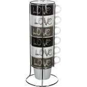 Secret De Gourmet Love Servierständer und 6 Tassen 26 cl