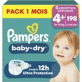 Pampers Baby Dry Gr.4+ Maxi Plus MonatsBox 198 St