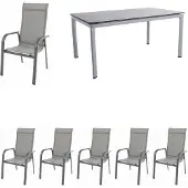 Royal Garden Alutapo/Widoo Gartenmöbel-Set Silver 7tlg.