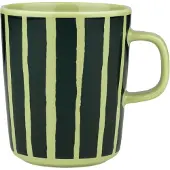 Marimekko - Oiva Piccolo Becher mit Henkel, 250 ml, pear / dark green