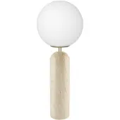 Globen Lighting Tischlampe Torrano, creme / amber, für Wohn- / Esszimmer, Stein, Design, Tischlampe