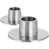 Ester & Erik - Kerzenhalter für Peitschenkerzen, ⌀ 6 cm, silber / matt (2er-Set)