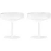 Ferm Living Sektgläser Ripple Saucers Frosted 150 ml (2er-Set)