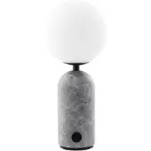 Globen Lighting Torrano PORTABLE Tischlampe, Marmor grau - , Torrano, dimmbar, Grau, für Wohnzimmer, Stein, Design