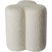 Pols Potten Hocker Clover Bouclé Ecru