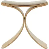 Gejst Luno Hocker, holz hell, Textil, Höhe 45 cm, Eiche - , Beige, für Esszimmer, Holz