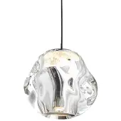 Loom Design Ice Ball 1 Pendelleuchte Transparent - , Ice Ball, dimmbar, Metallisch, für Wohnzimmer, Metall, Modern