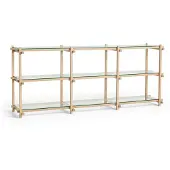HAY - Woody Low Sideboard, Eiche geseift / glas klar