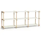 HAY - Woody Low Sideboard, Eiche geseift / almond white