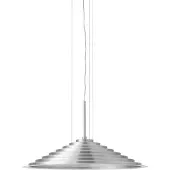 Audo Copenhagen Chancery LED-Hängeleuchte, Ø 75 cm, aluminiumfarben - Audo , Chancery, dimmbar, Metallisch, für Wohnzimmer, Aluminium, Design