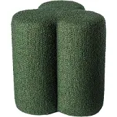 Pols Potten Hocker Clover Bouclé Green