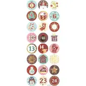 Dpcraft Aufkleber Elemente für Adventskalender 24St.