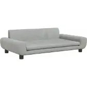 Syfax Hundebett Hellgrau 100x54x33 cm Samt