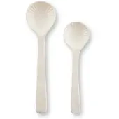 Vt wonen Salatbesteck Salatbesteck Keramik Offwhite (2er Set)