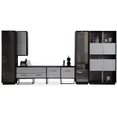 Xl Moebel Gmbh Designer Schwarze Wohnwand Holzschränke Wohnzimmer Vitrinen