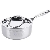 Contacto Stielkasserolle, Hammerschlag, Edelstahl 18/10, Ø24 cm, 4,7 Liter