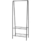 Wellhome - Garderobenständer aus Metall mit 2 Ablagen 152cm
