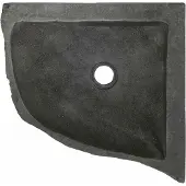 vidaXL Waschbecken Grau (30-37) x (30-37) x 12 cm Flussstein