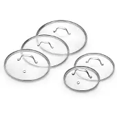 ONYX Cookware GLASDECKEL-SET 20/24/26/28/30 CM – 5-TEILIG