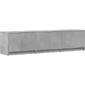 vidaXL TV-Schränk mit LED Beton 165 x 34 x 40 cm Holzwerkstoff