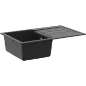 vidaXL Waschbecken Schwarz 780 x 500 mm 80% Quarz und 20% Harz