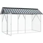 vidaXL Vogelkäfig Anthrazit 227 x 112 x 141 cm