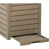 vidaXL Outdoor-Mülltonne Hellbraun 41x41x86 cm Polypropylen