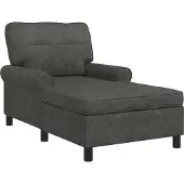 vidaXL Lounge-Liege mit Kissen Schwarz 91 x 157 x 91 cm Kunstleder