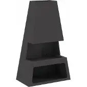 vidaXL Feuerstelle Schwarz 60 x 35 x 100 cm Wetterfeststahl