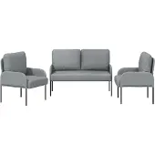 vidaXL Sofagarnituren 3 stk. Hellgrau Sperrholz