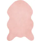 vidaXL Rutschfester Kunstfellteppich Olite Rosa 60 x 90 cm Polyester