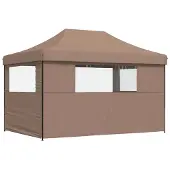 vidaXL Party-Zelt Braun 279 x 410 x 315 cm Oxford-Stoff