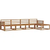 vidaXL Outdoor-Sofagarnitur 5 stk. Natur Massivholz Akazie